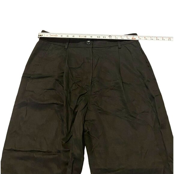 The Reset R Label Slouchy Trouser Pants Womens Large Cropped Black Lyocell - Picture 5 of 10